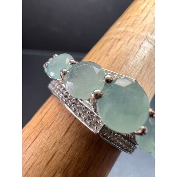 NEW Grandidierite and zircon sterling silver ring size 8 - Picture 7 of 16